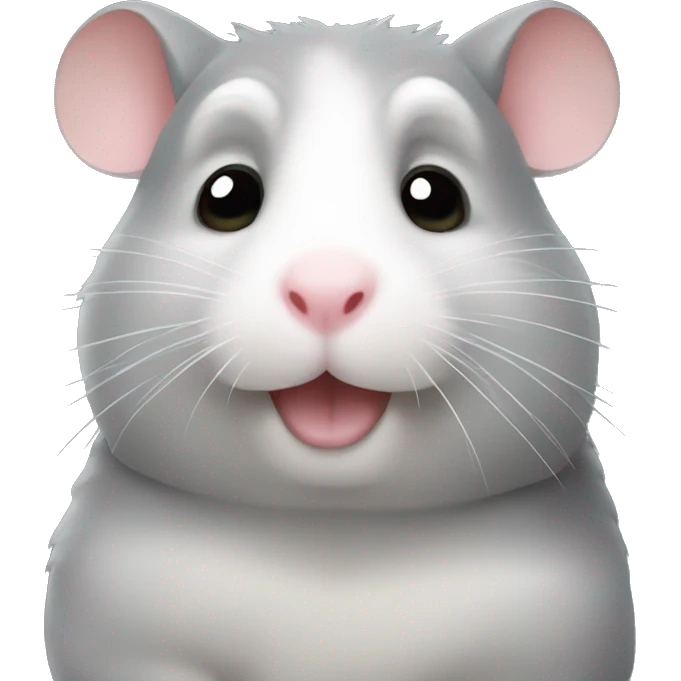 Grey hamster emoji