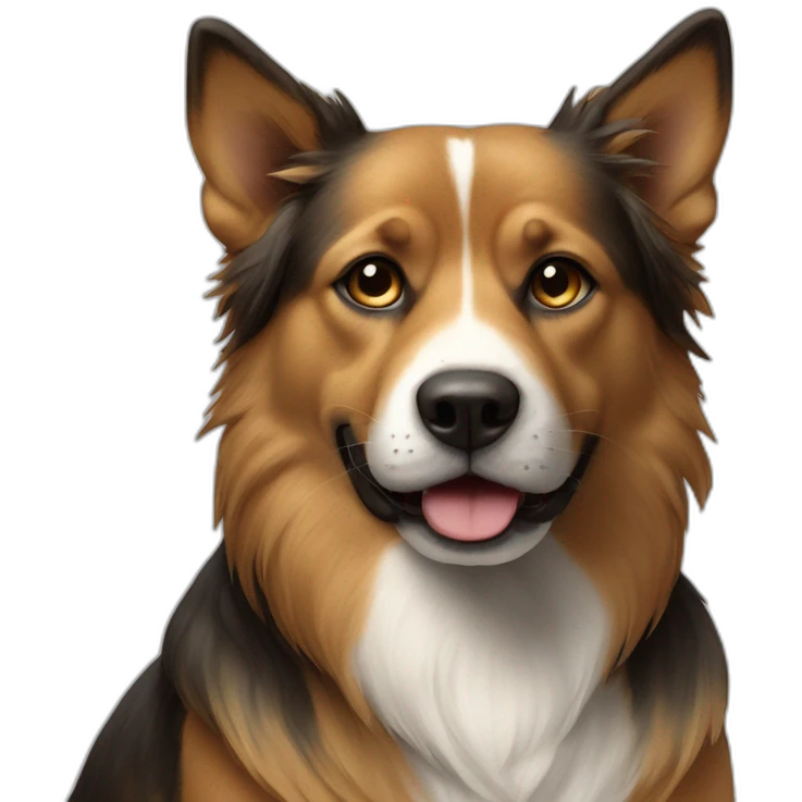 Chat sur chien emoji