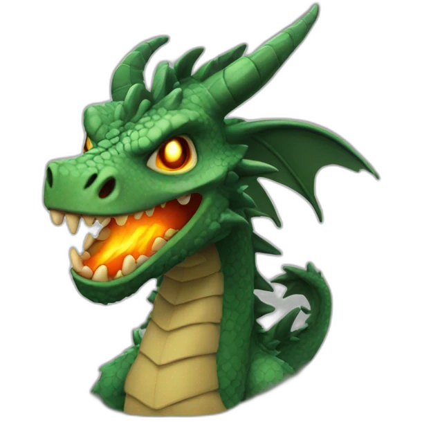 Dracofeu qui fume emoji