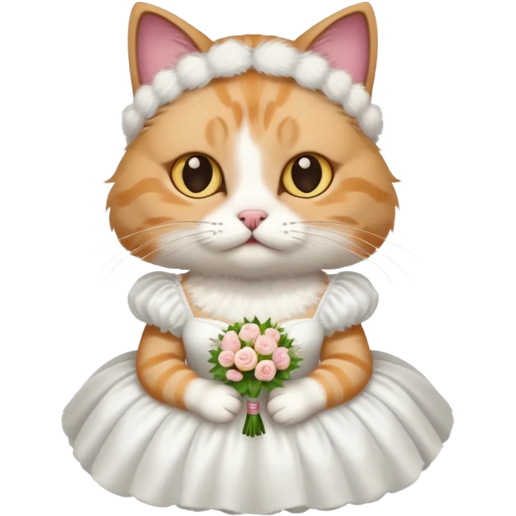 cat in a wedding dress emoji