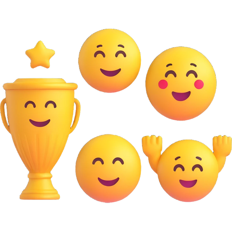 winners in 1st, 2nd & 3rd place emoji  emoji