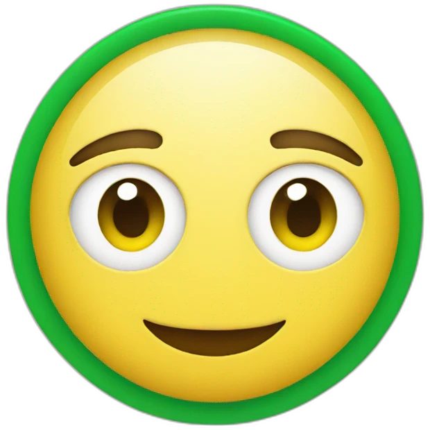 circle half yellow half green emoji