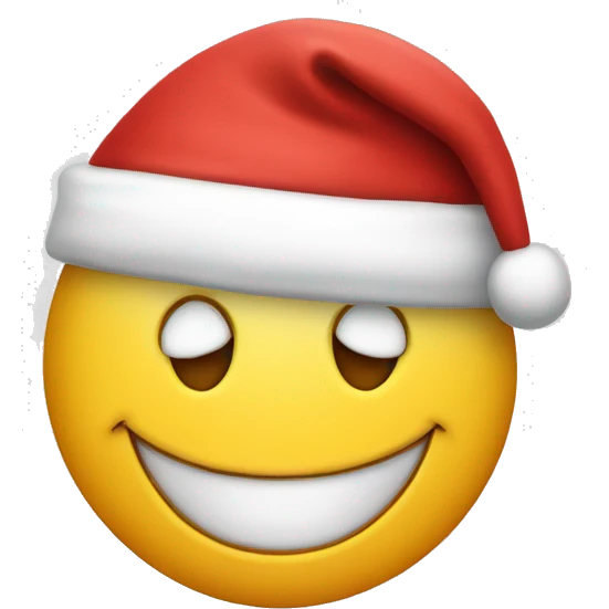 Smiley face Wearing a Santa hat emoji