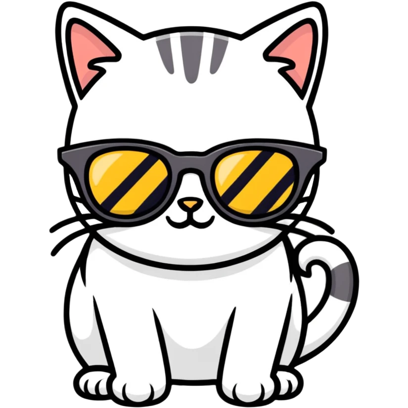 Cat with sunglasses emoji