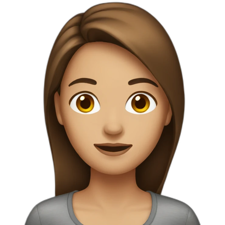 a woman with brown hair emoji