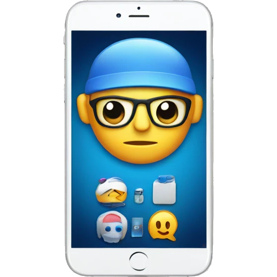 app mobile with big blue K logo emoji