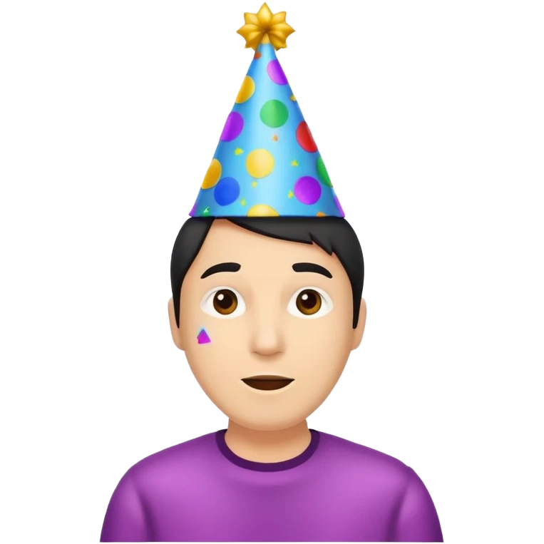 Happy Birthday Confetti Hat without Human emoji