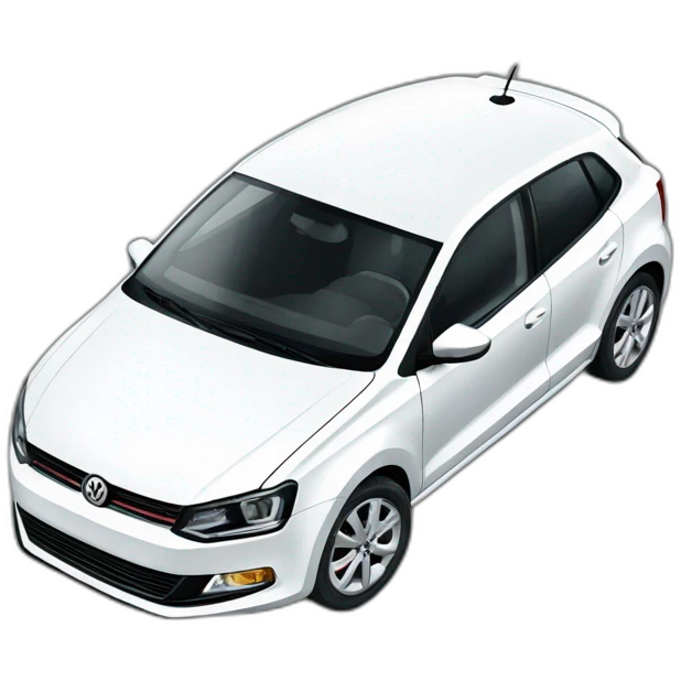 White Volkswagen Polo emoji