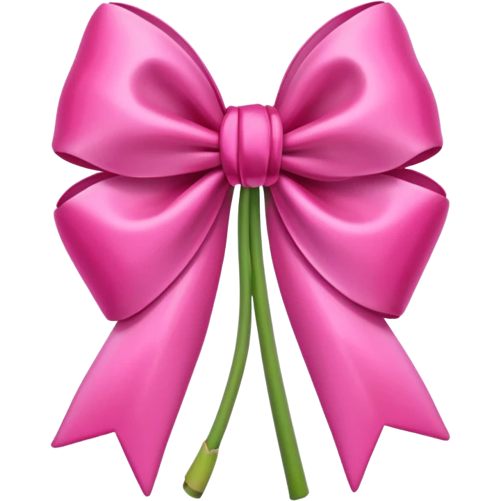 Pink tulips with a bow emoji