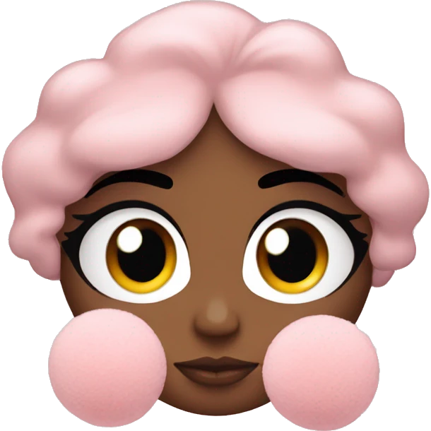 Powder with blush pink powder puff  emoji