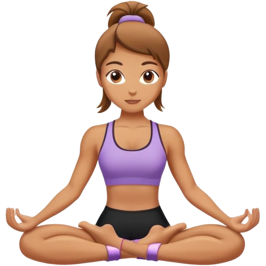 Girl doing pilates emoji