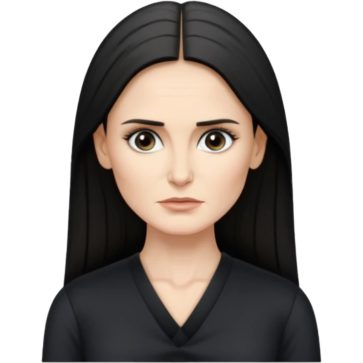 Demi Moore serious up to the waist emoji