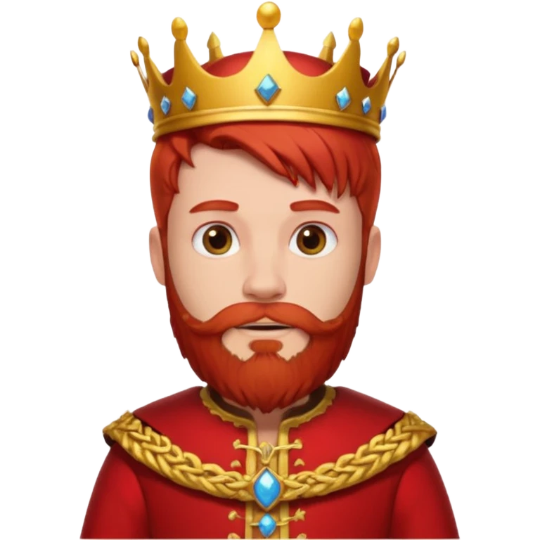 bearded  king  red outfit red hair emoji