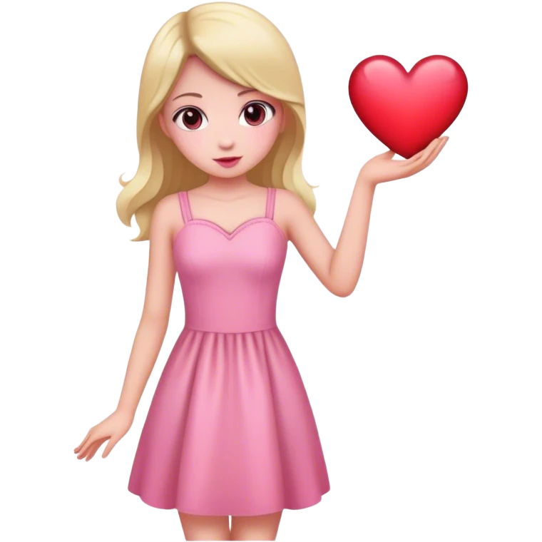 Pinkie dress with heart emoji