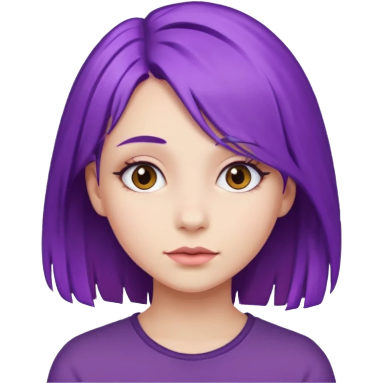 girl with purple hair emoji