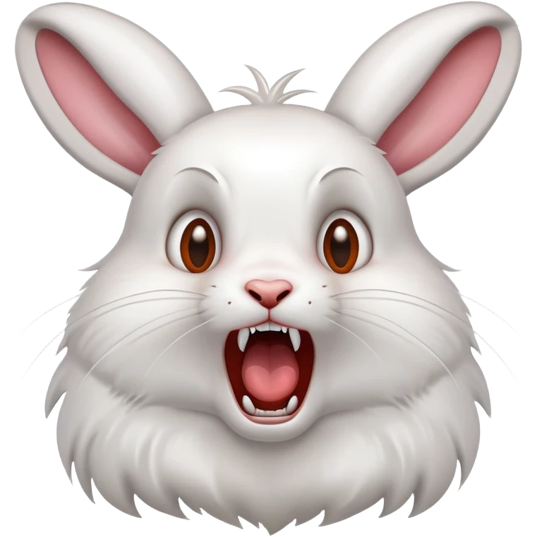 Rabbit screaming emoji