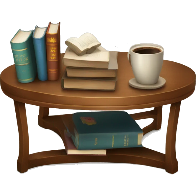 coffee table with beautiful books emoji