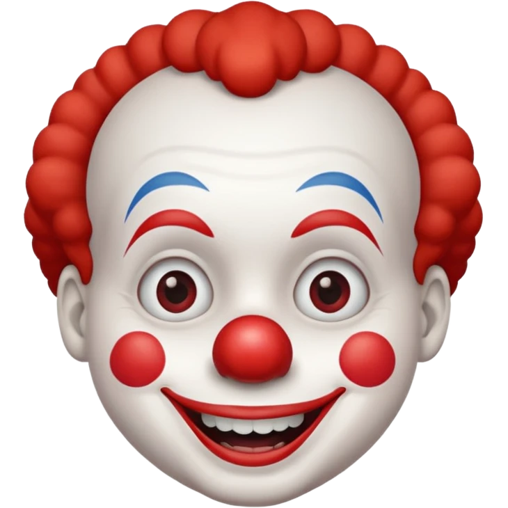 tiny hair  clown emoji