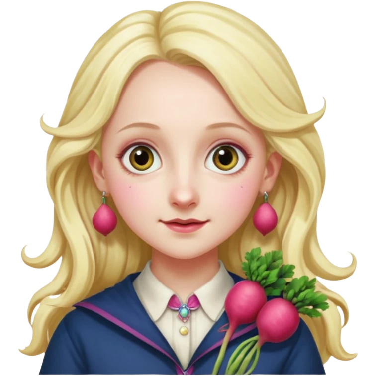 Luna lovegood with radish earrings  emoji
