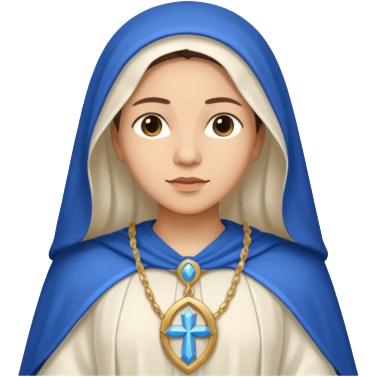 INMACULADA CONCEPCIÓN TUNICA BLANCA MANTO AZUL emoji
