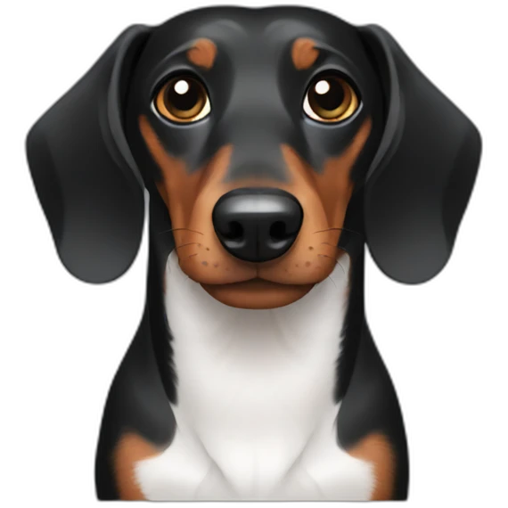 Black dachshund emoji