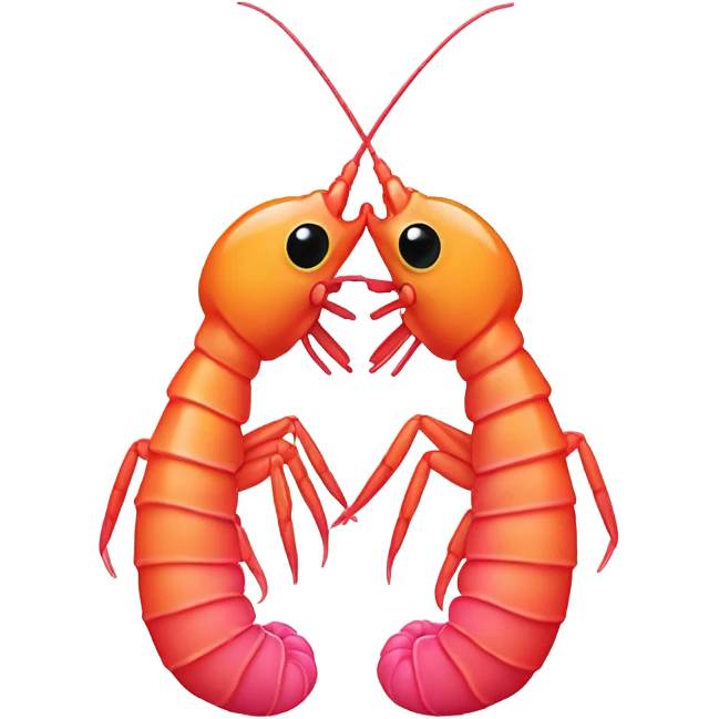 Two shrimp kissing  emoji