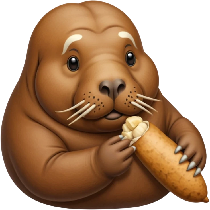 walrus holding peanut emoji
