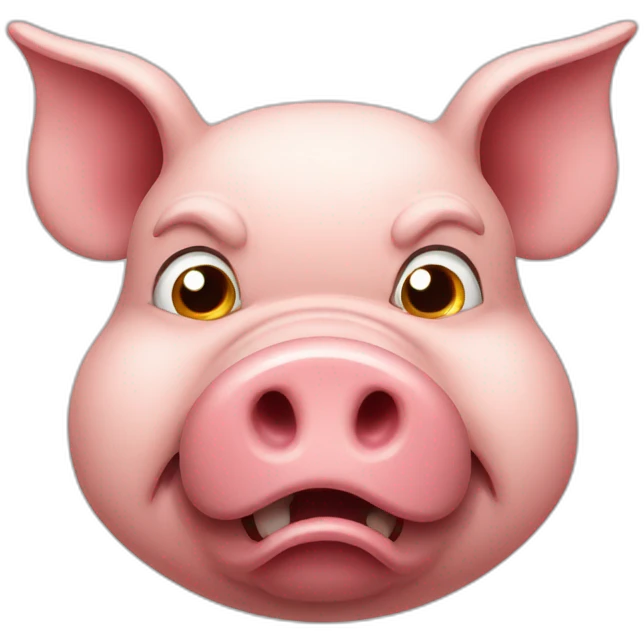 angry pig emoji
