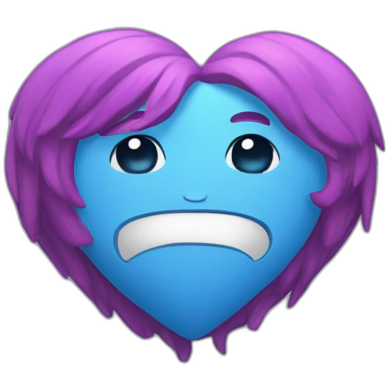 Corazon azul claro emoji