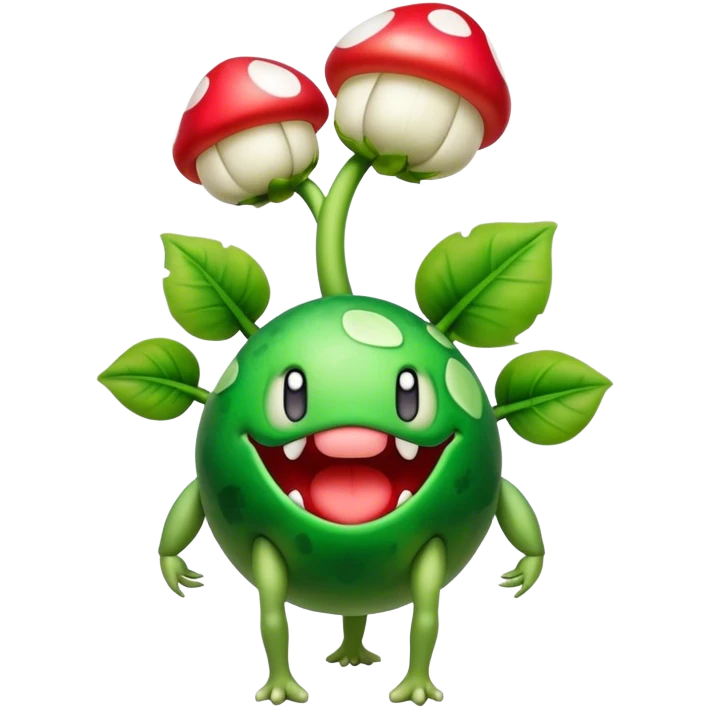 Piranha plant with legs  emoji