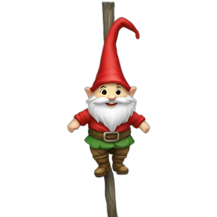 Gnome on dancing pole emoji