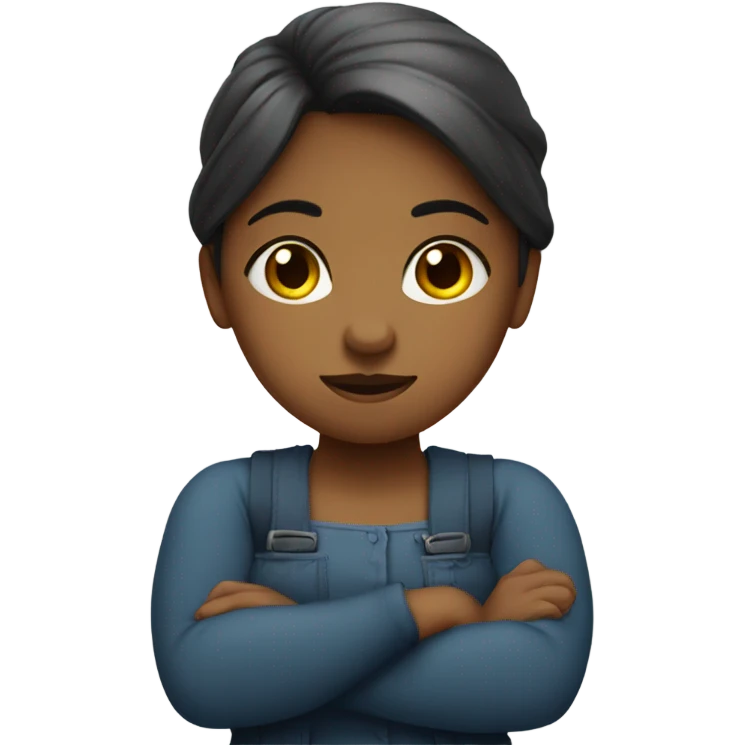 Girl with crossed arms, saying no emoji