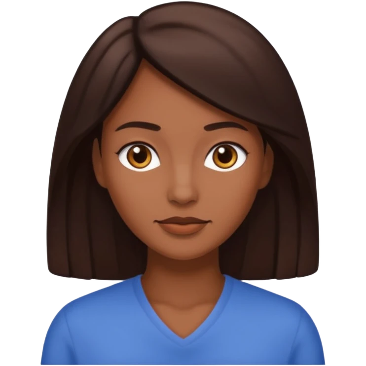 femme blanche brune avec des cheveux lisse (cheveux plus foncé presque noir) emoji