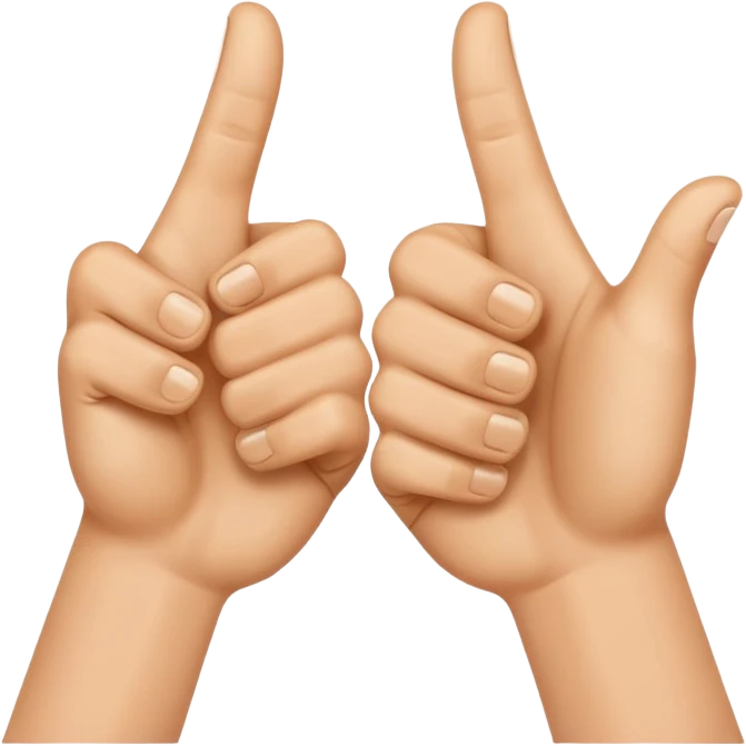 I want two tumbs up like it's done with two hands emoji