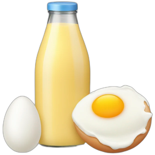 milk, egg and vegetable emoji