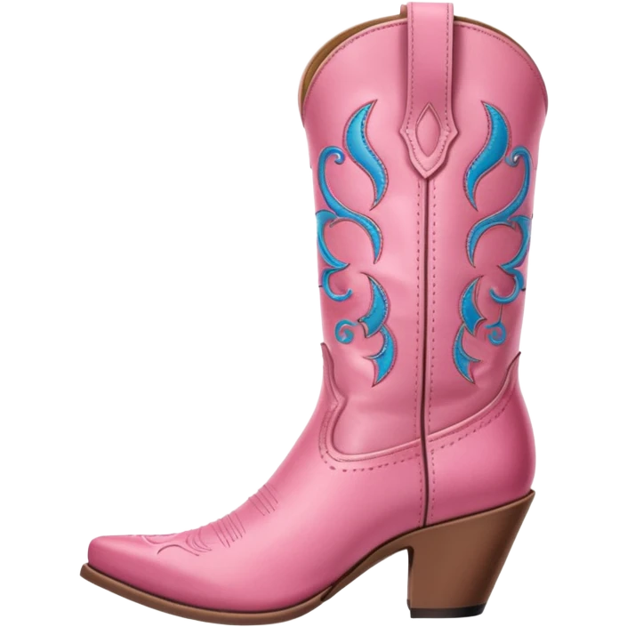 pink cowgirl boots emoji