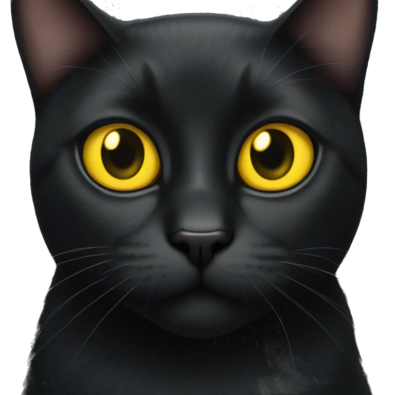 black cat with yellow eyes in war  emoji