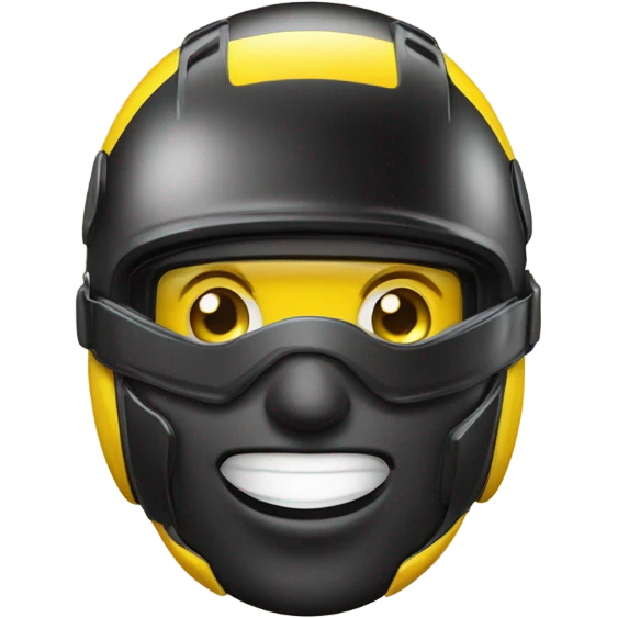 Smiley wearing motor helmet emoji