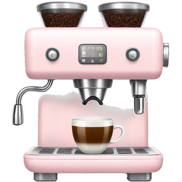 pale pink coffee machine  emoji