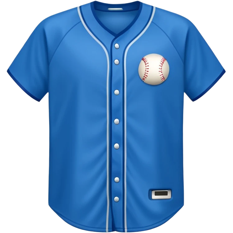 franela de beisbol color azul sin logo  emoji