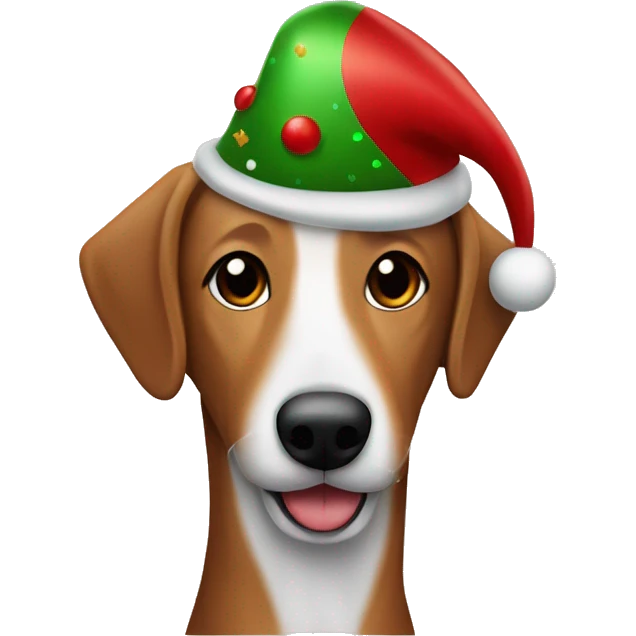 perro salchicha navideño  emoji