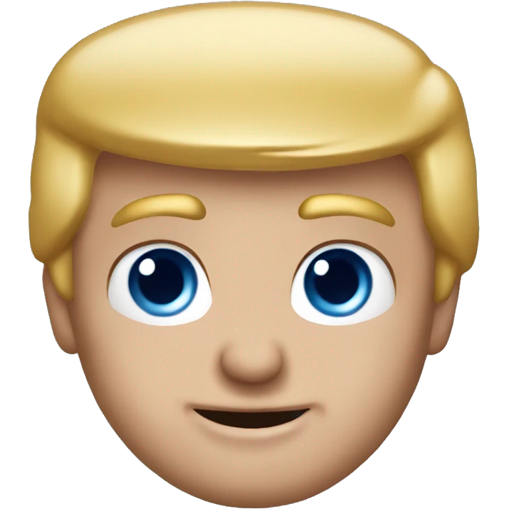 Donald Trump blue eyes happy emoji