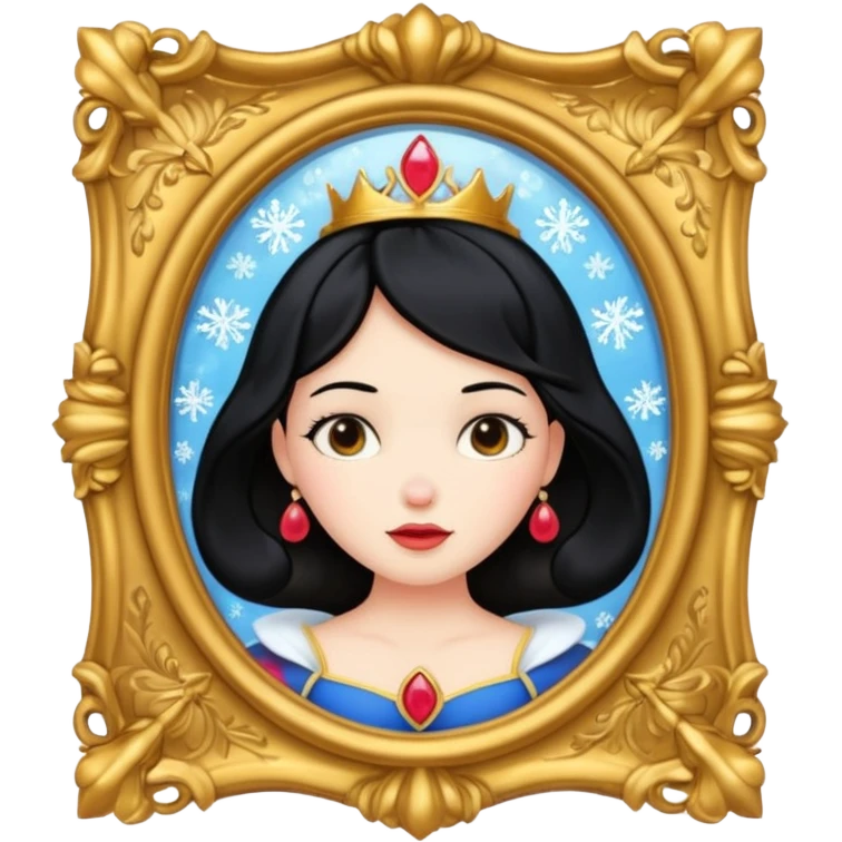 magic mirror on the wall of snow white. emoji