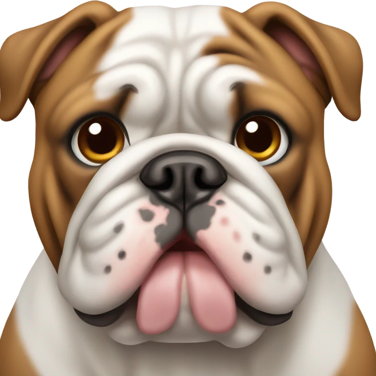English bulldog brown and white  emoji