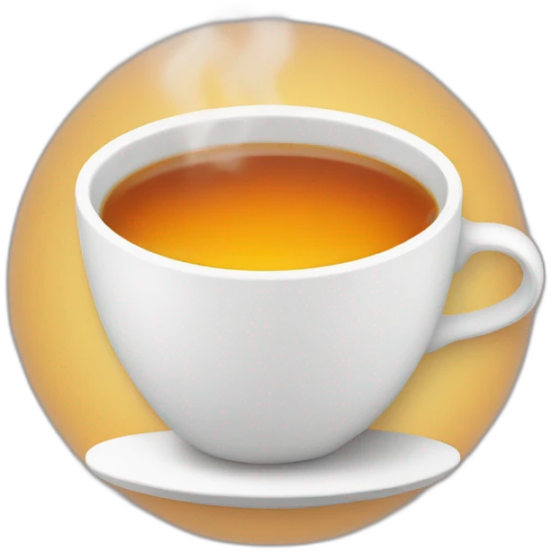 white cup of tea with a tea bag in it emoji