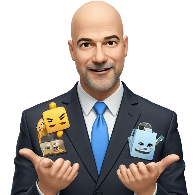 bald man in suit meme emoji