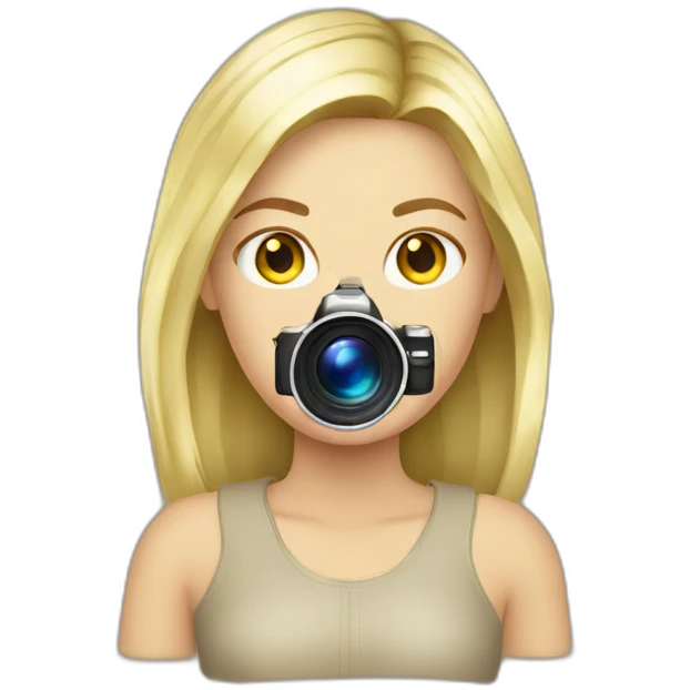 Blond girl Photographer emoji