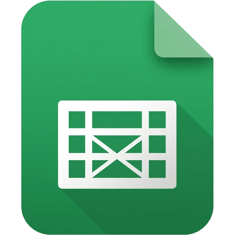 GOOGLE SHEETS ICON green emoji