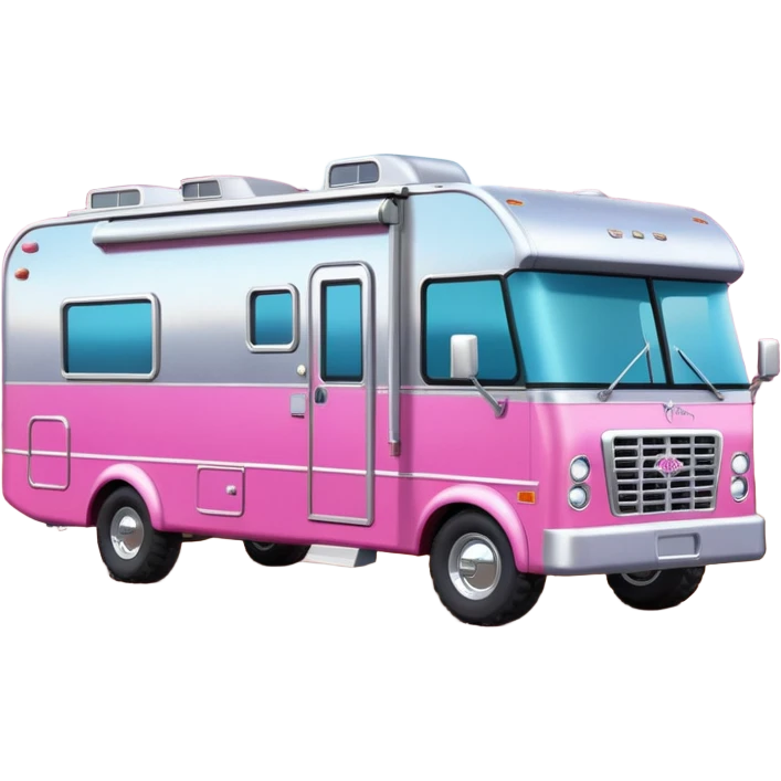 Aerodynamic Streamlined hillbilly-Barbie styled motor home rv off-roading rock-climbing 4x4 desert Winnebago party monster truck  emoji