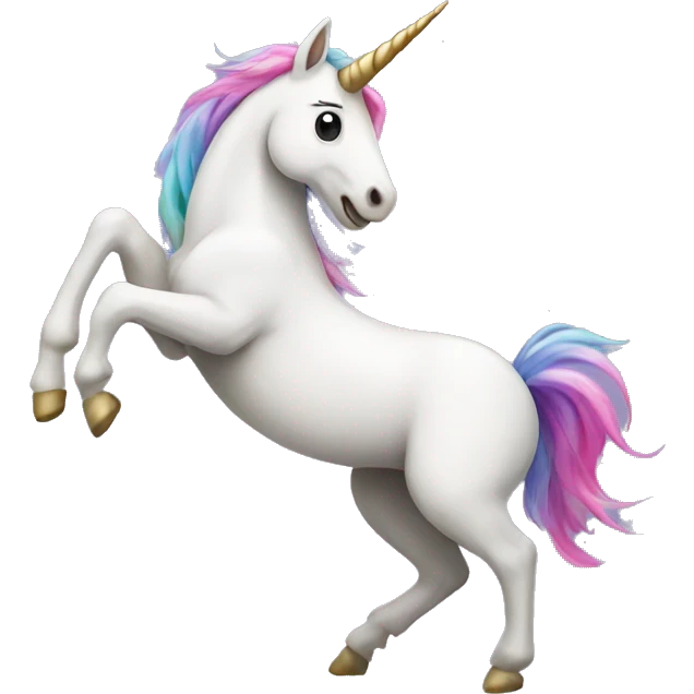 A unicorn dancing emoji